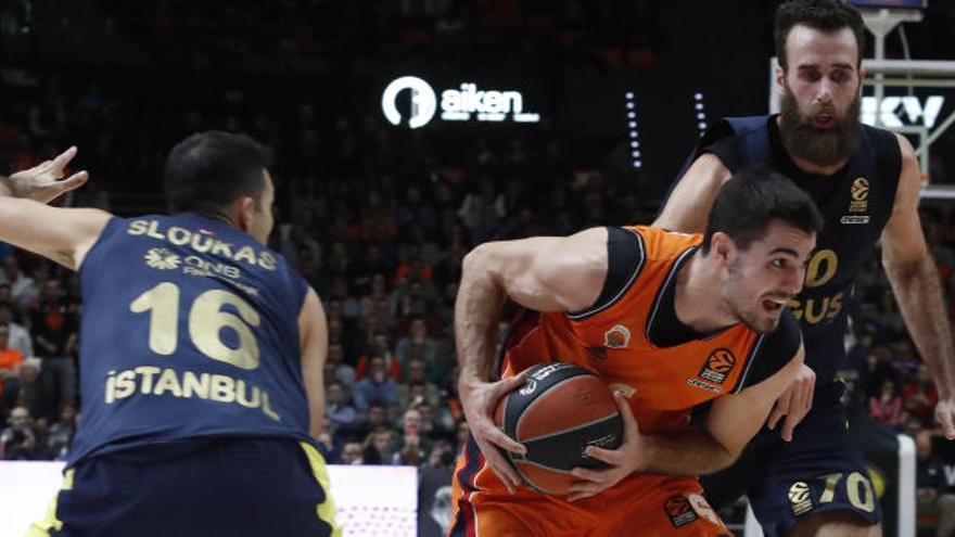 Alberto Abalde, durante el Valencia Basket - Fenerbahce