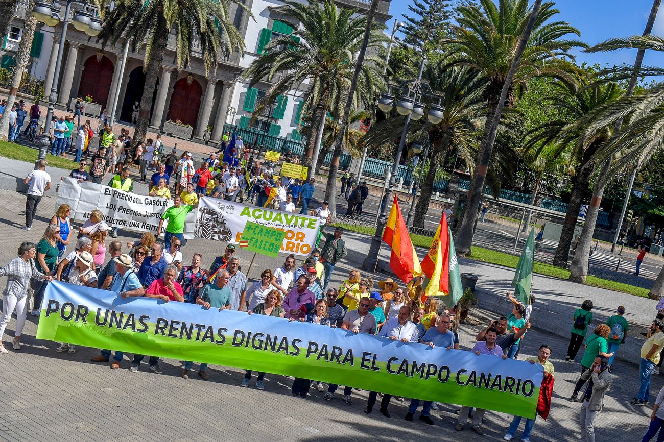 Tractorada del sector primario en Las Palmas de Gran Canaria (21/02/24)