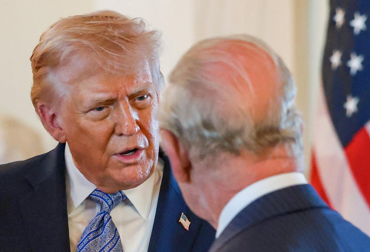 Trump recibe al rey Carlos III de Inglaterra en la Casa Blanca