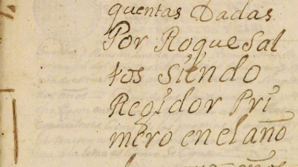 Compte municipal fet per Roque Saltos (Salt) en 1752.