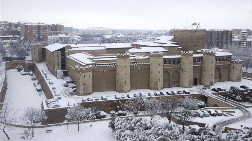 La nevada del sábado en Zaragoza podría parecerse a la de 2005, con más de 10 cm de espesor