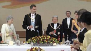 50 aniversari del rei Felip VI: brindis amb l’emperador Akihito.