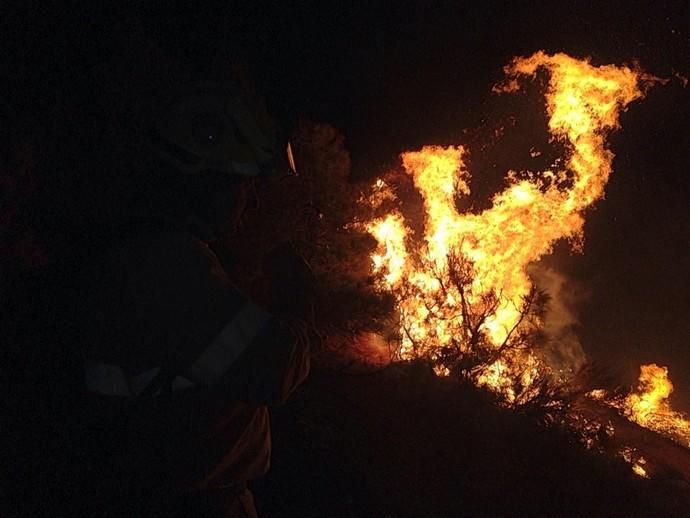 Segunda jornada del incendio de Granadilla