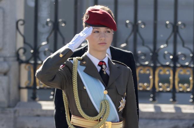 La princesa Leonor durante la Pascua Militar