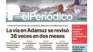 La portada de EL PERIÓDICO del 21 de enero de 2026