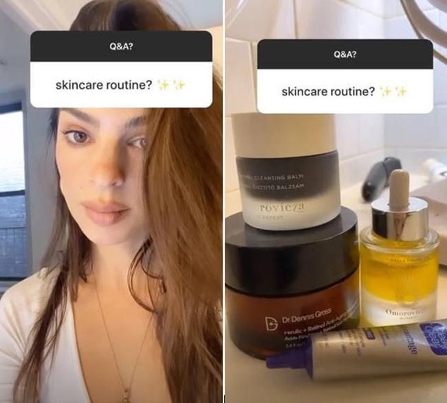 Emily Ratajkowski desvela cuál es su limpiador favorito a través de las Stories de Instagram