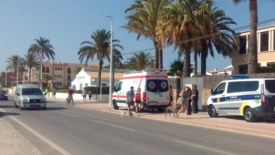 Accidente en el carril bici del Muntanyar de Xàbia