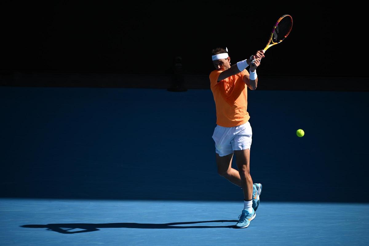 Rafa Nadal, en su primer partido en el Open de Australia.