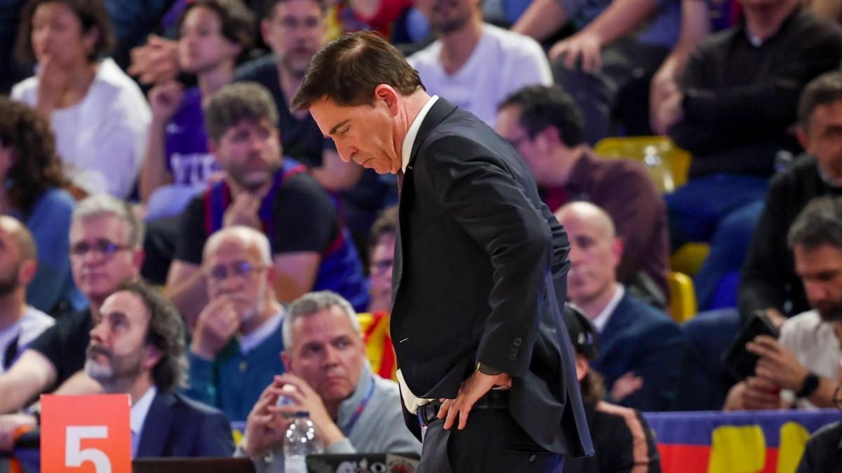 Xavi Pascual, en el partido ante Anadolu Efes