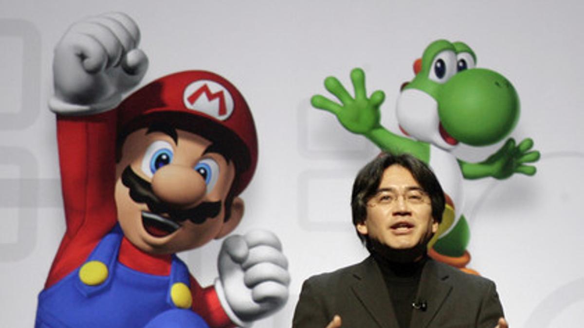 El presidente de Nintendo, Satoru Iwata, en la feria E3 de Los Ángeles, en julio del 2008.