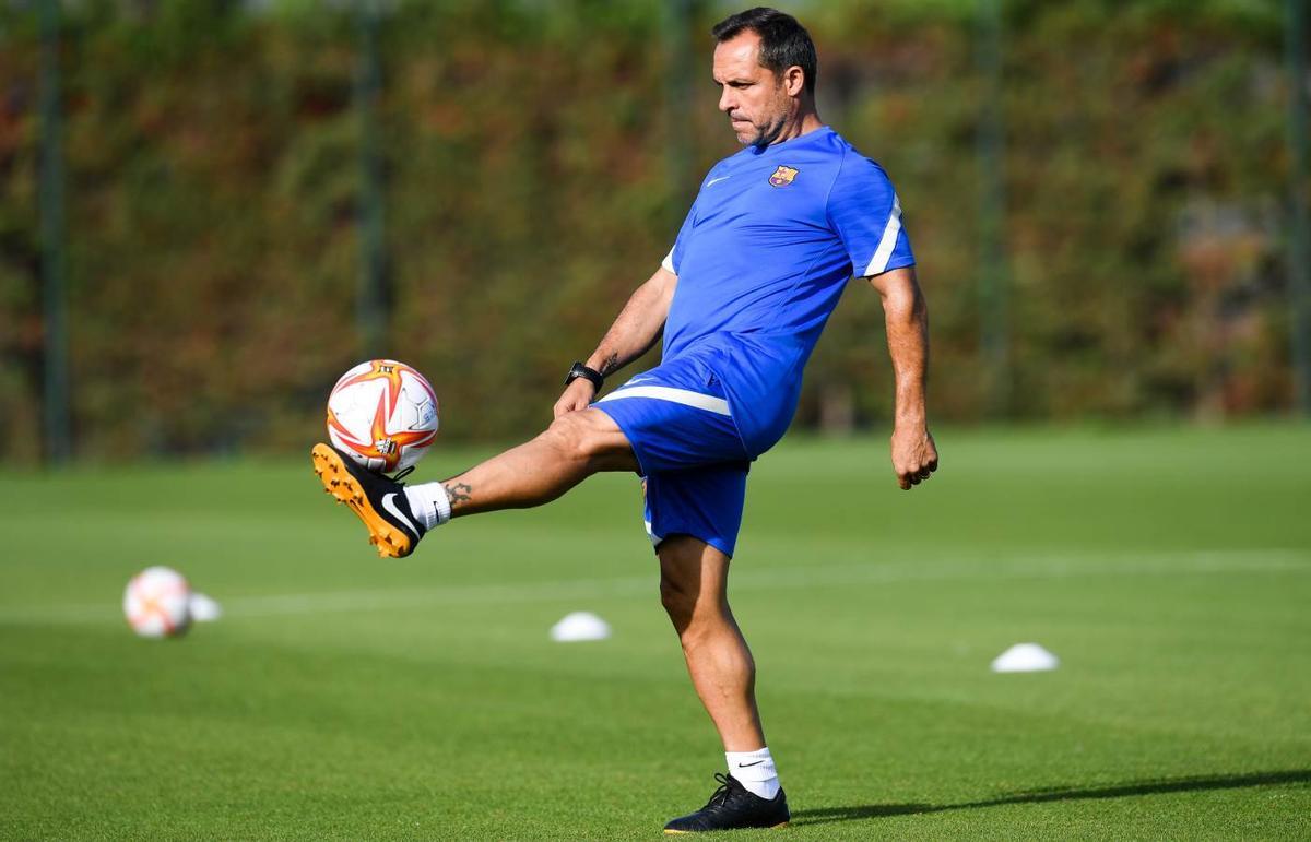 Sergi Barjuan, entrenador del FC Barcelona B