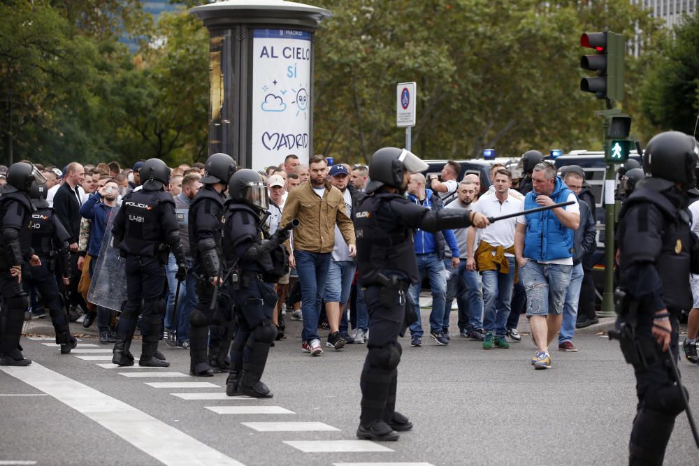 Los ultras del Legia causan disturbios en Madrid