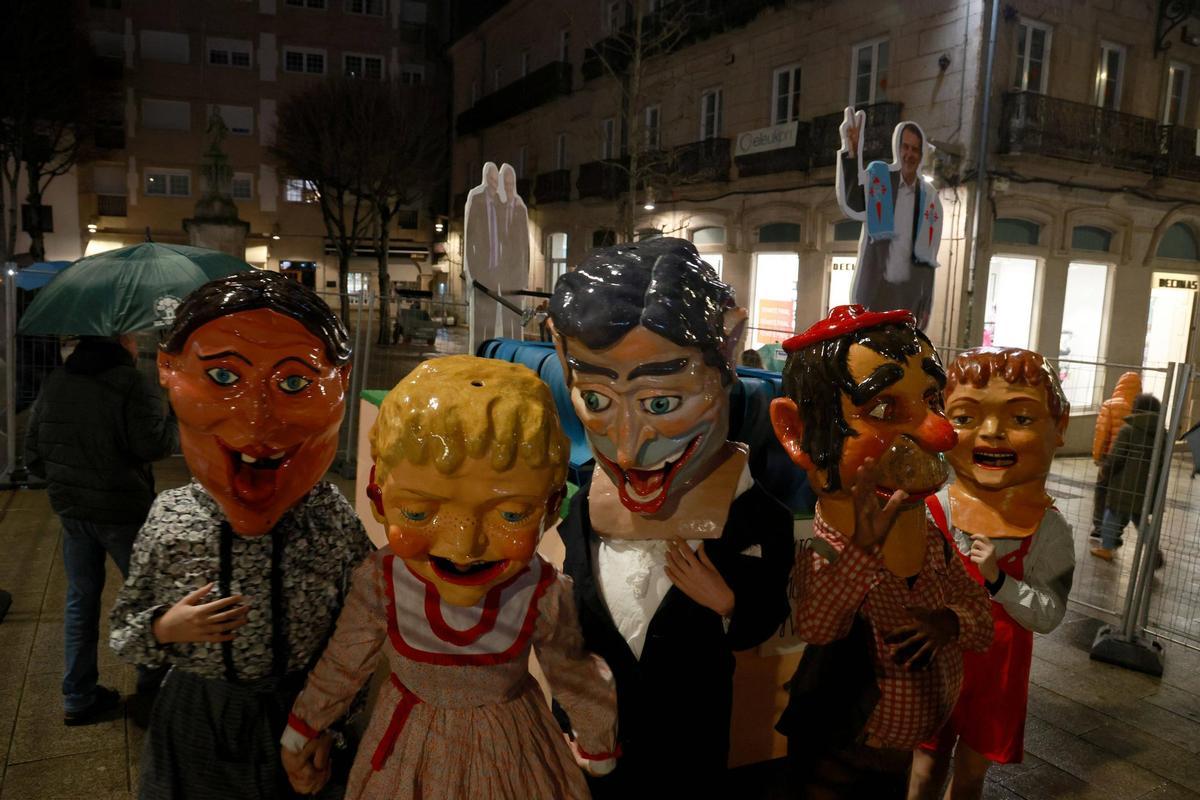 El Meco y los cabezudos estrenan el carnaval en Vigo