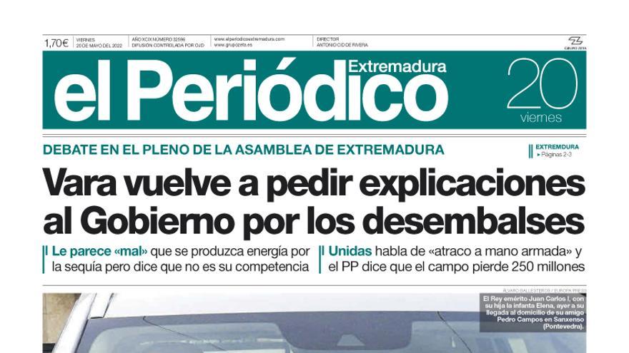 Consulta la portada correspondiente al día 20 de mayo del 2022