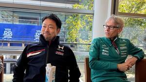 Mike Krack, director de pista de Aston Martin, y Shintaro Orihara, el director general de HRC F1, exponen la situación actual de Aston Martin