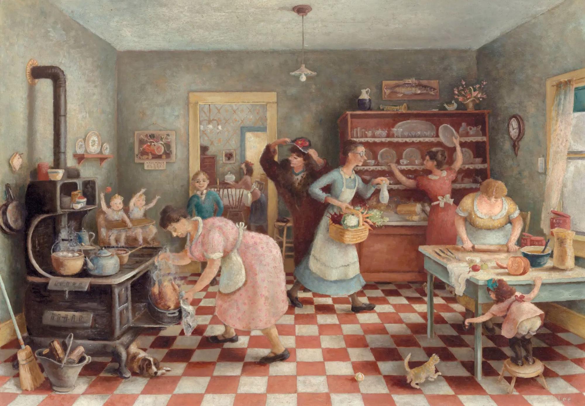 &#039;Acción de Gracias&#039; (1935), de Doris Lee.