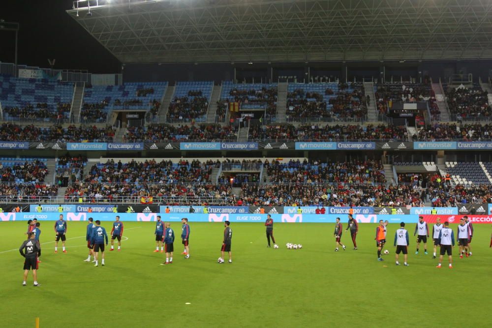 Entrenamiento y rueda de prensa de la Selección Española en Málaga