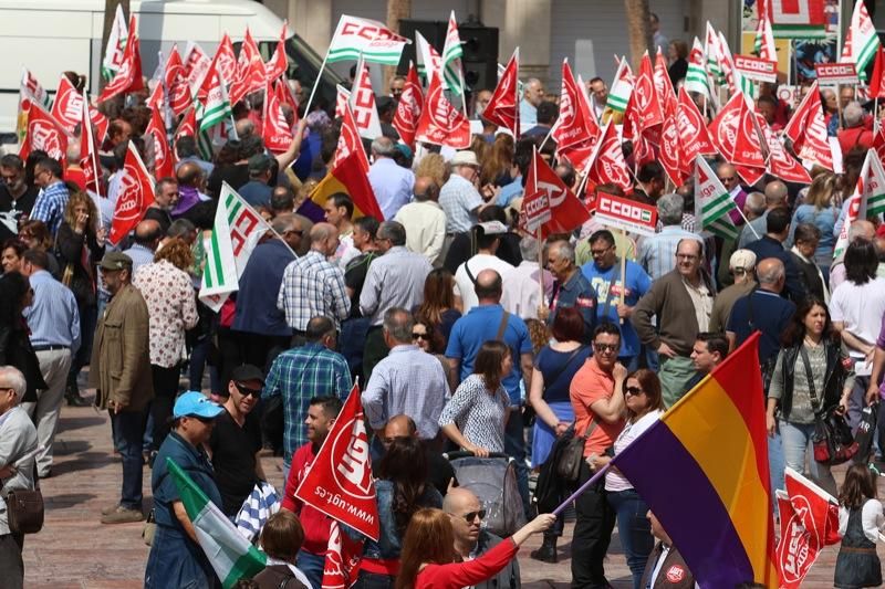 Manifestación del Primero de Mayo en Málaga