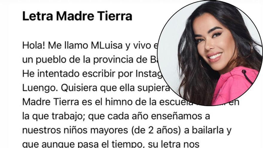 Beatriz Luengo emocionada tras el mensaje de una pacense: &quot;La letra de &#039;Madre Tierra&#039; es un himno en mi escuela infantil&quot;