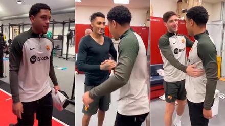 Así fue el primer contacto de Vitor Roque con sus nuevos compañeros