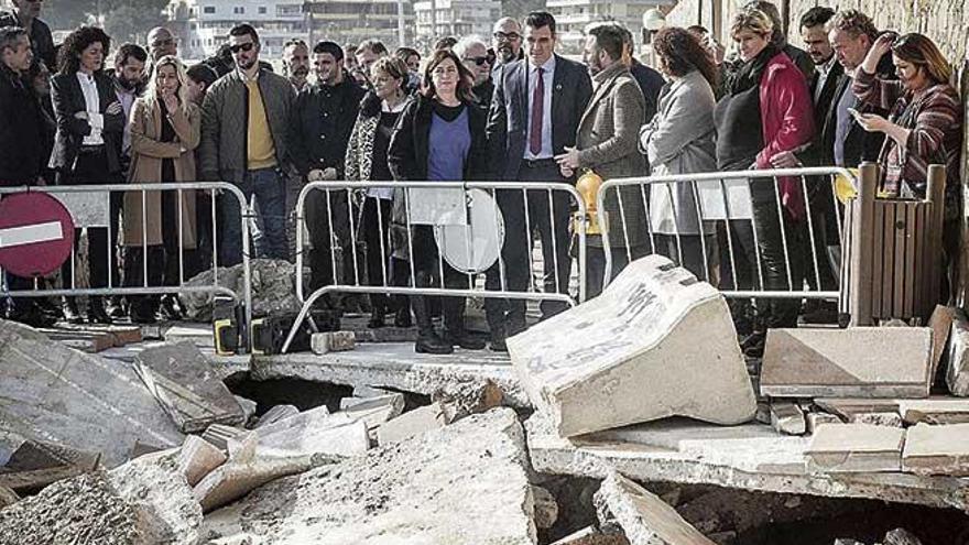 Pedro SÃ¡nchez el pasado enero durante su visita a las zonas daÃ±adas por la borrasca &#039;Gloria&#039;.