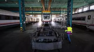 Visita a los talleres de Renfe en Sant Andreu Comtal