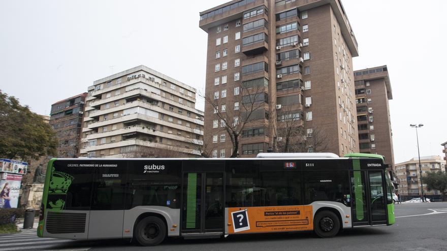 El pleno del Ayuntamiento de Cáceres aprueba la rebaja de un 50% en los bonos del autobús