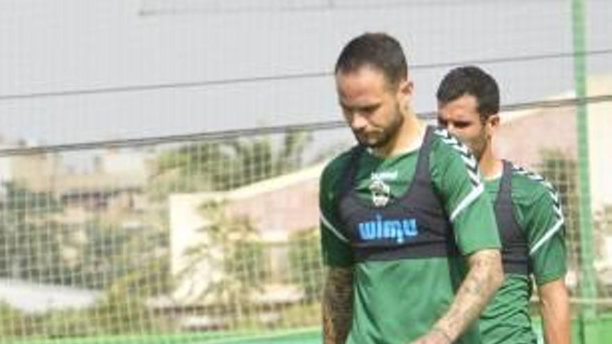 Iván Sánchez, durante un entrenamiento.