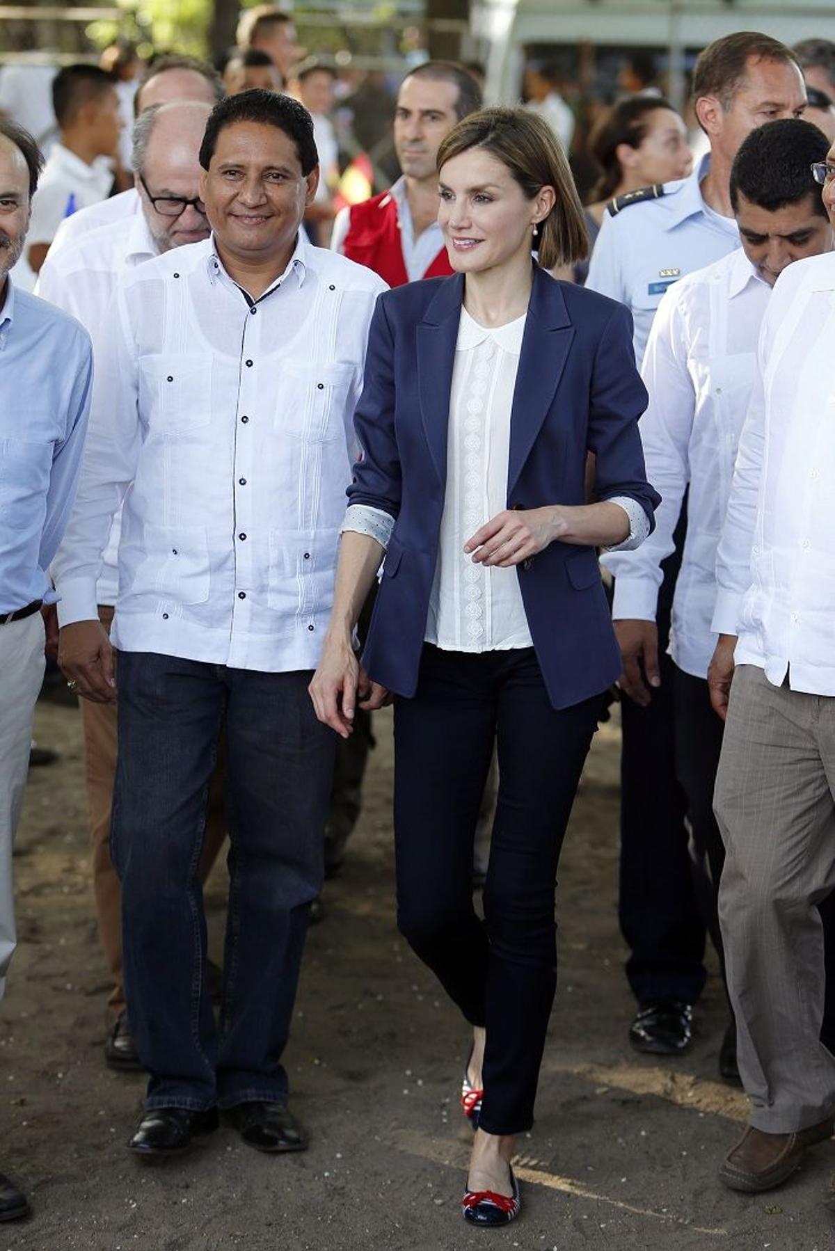 Letizia sin tacones en El Salvador