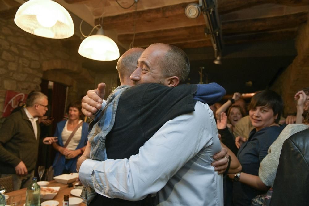 Celebració de Marc Aloy després de la victòria a l