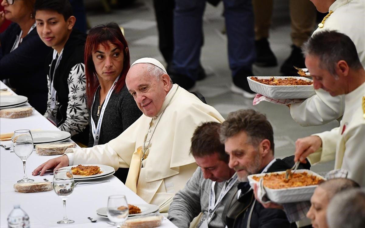 zentauroepp50949517 pope francis  c  has lunch with guests on november 17  2019 191117131813