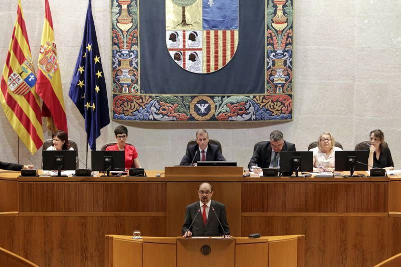 Pleno de investidura en las Cortes de Aragón