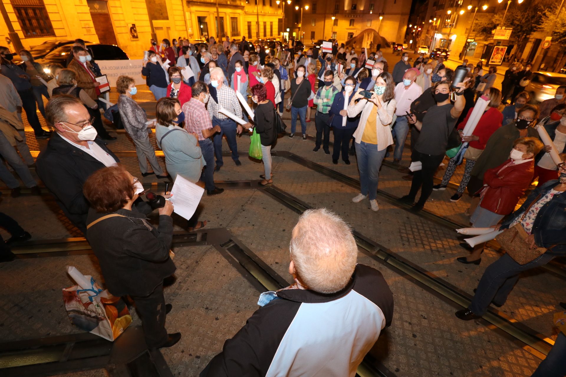 Nueva protesta de los vecinos contra el plan de peatonalización del centro de Alcoy