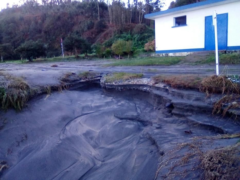 Los daños del temporal en Asturias