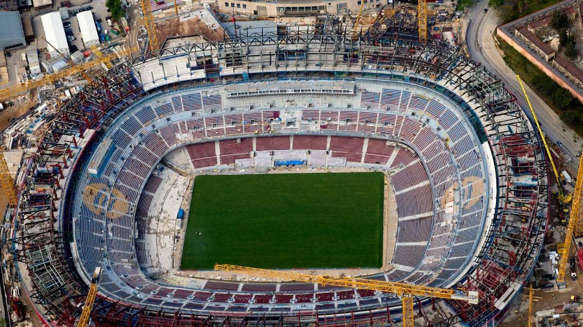 Las obras del Spotify Camp Nou continúan a buen ritmo