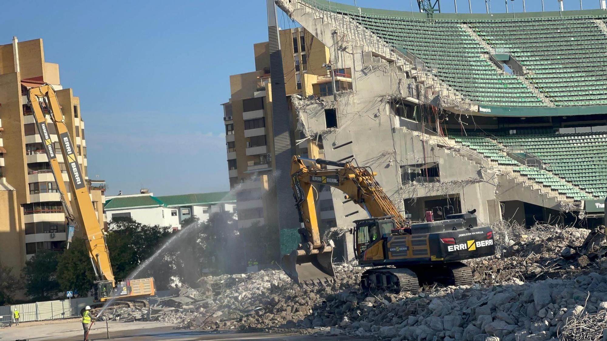 Obras en el Estadio Benito Villamarín este miércoles, 8 de octubre.