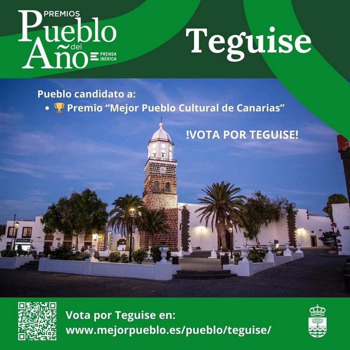 Teguise compite en la final como 'Mejor Pueblo Cultural 2024'.