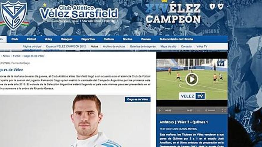 Gago se marcha cedido a Vélez