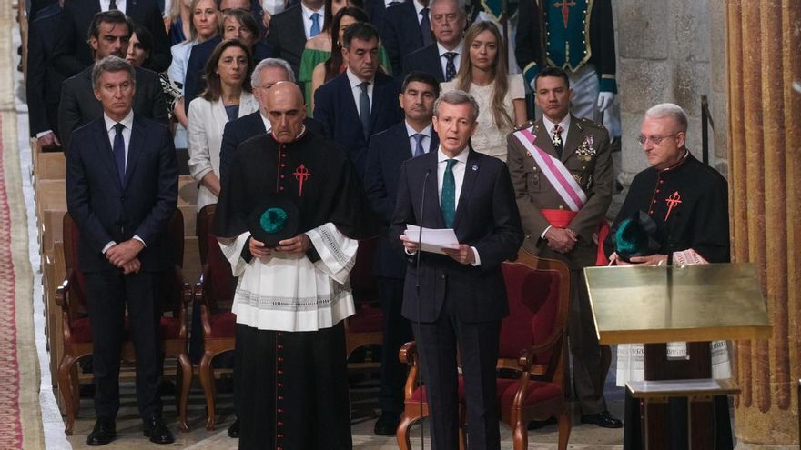 Rueda clama al Apóstol "acierto" para los gobernantes ante una España que está "manchada"