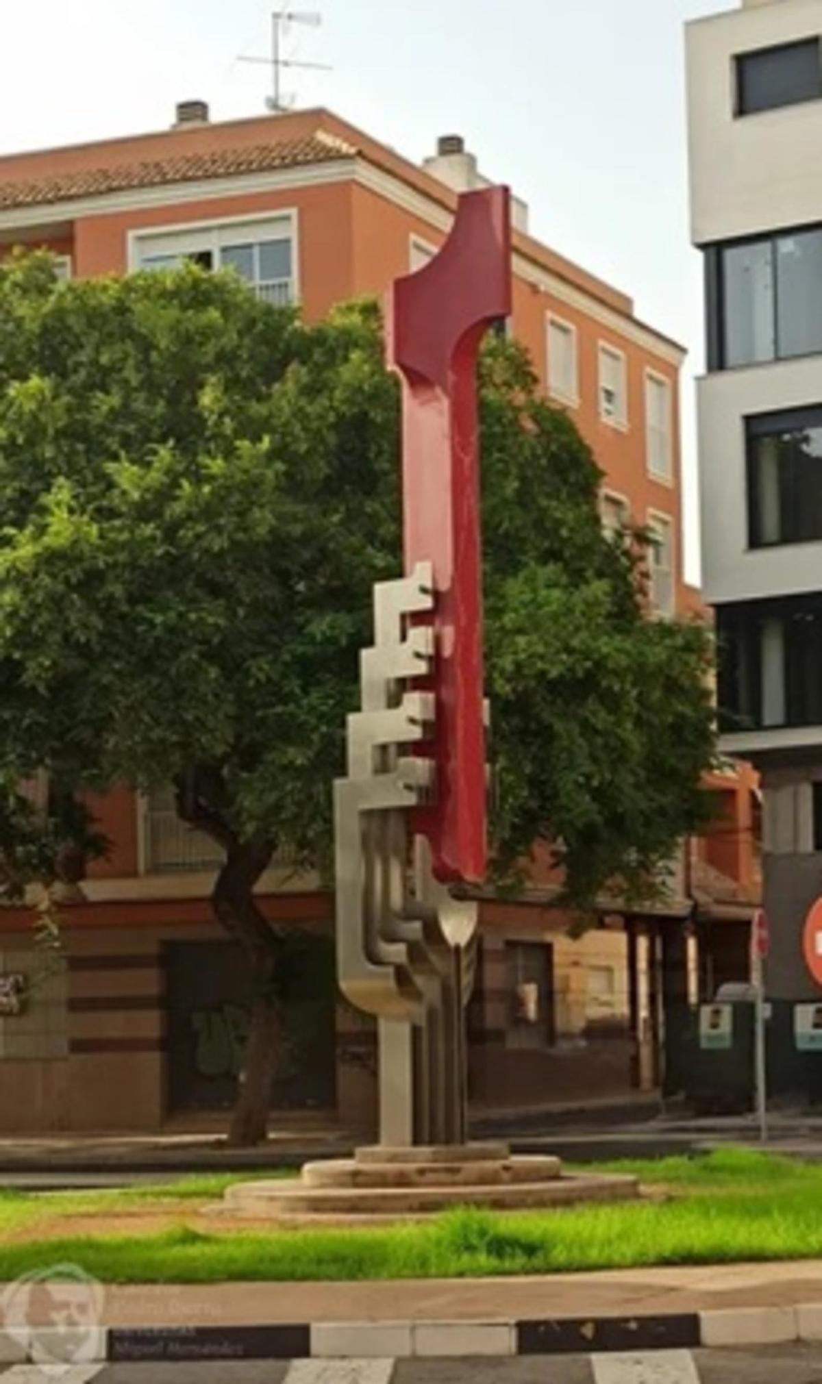 La escultura, con el aspecto que presentaba en su día.