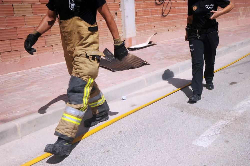 Susto al arder una casa  de Patiño