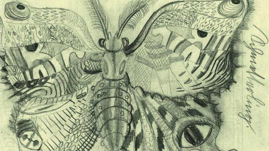 Perturbadora ilustración &#039;Butterfly&#039; de Otto Dix (1992).