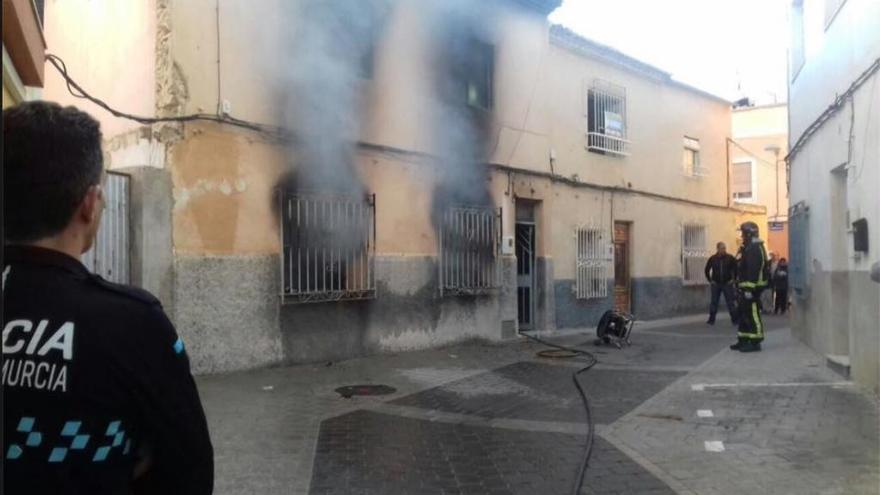 La casa, incendiada en Alhama.