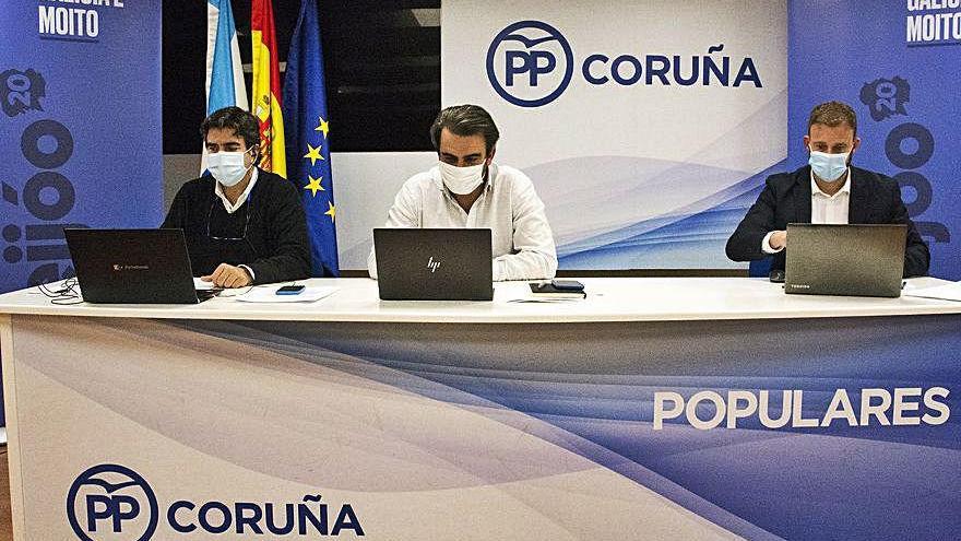 Martín Fernández Prado, Diego Calvo y Gonzalo Trenor, ayer.