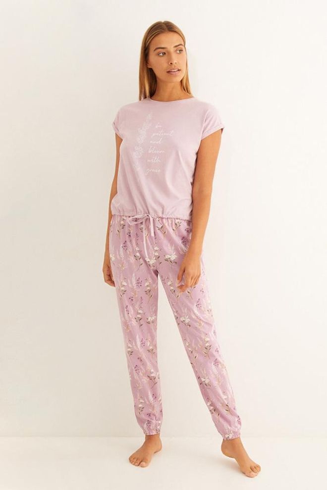 Pijama largo malva, de Women'secret