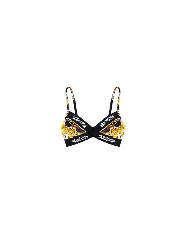 Todas las imágenes de la colección de Moschino x H&M: top triangular estampado