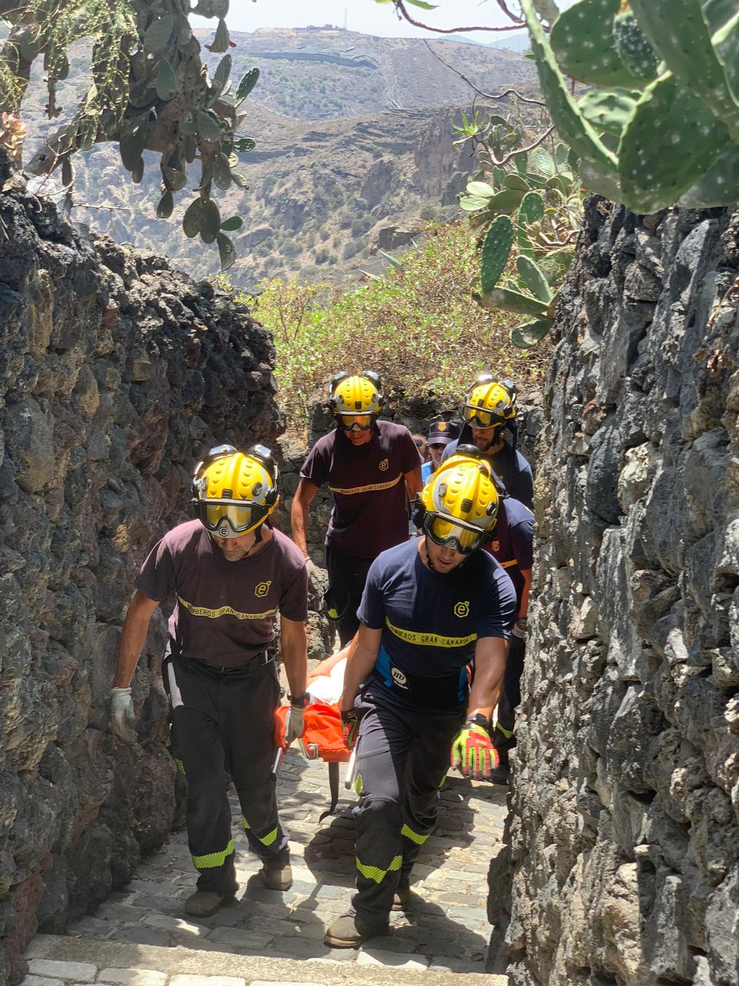 Senderista rescatada en la Caldera de Bandama (15/08/22)