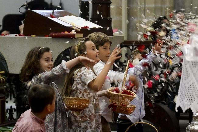 LLUVIA DE PETALOS EN LA CATEDRAL