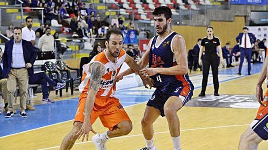 Sergi Pino, en el partido contra el Ourense.