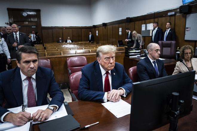 First Day of Former US President Donald J. Trump Hush Money Trial New York